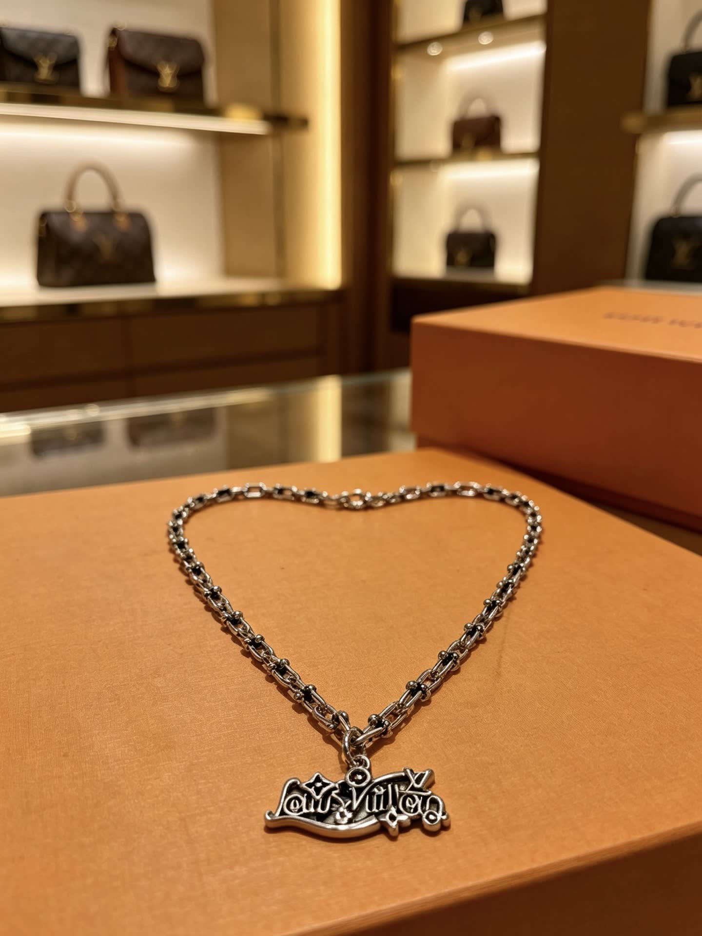 Louis Vuitton Silver Chain Necklace